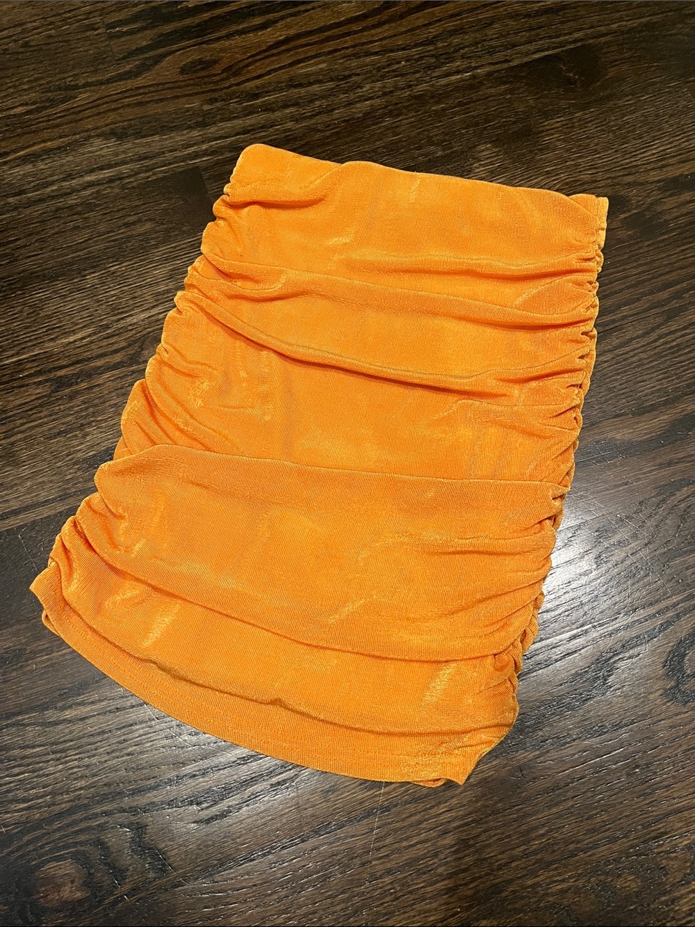 3/$15 Missguided Orange Ruched Mini Skirt size 2